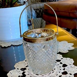 Vintage West Germany F.B. Roger Crystal Ice Bucket